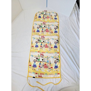 ZPM Roll Up Lingerie Bag w/ Ties 50s Retro Women Cleaning Cooking‎ Sewing